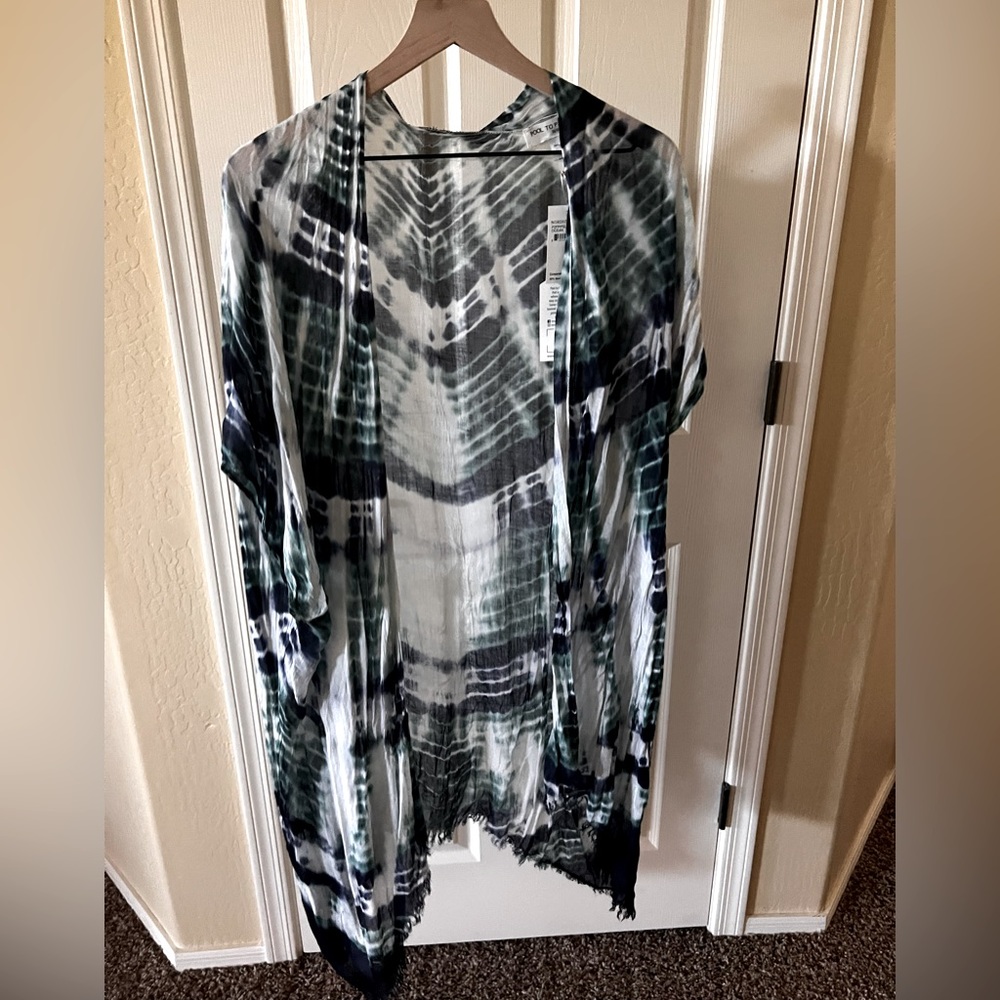 Tie dye open cover up